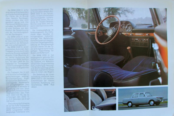 BMW 2000 tii Modelprogram 1969 Carbrochure (10302)